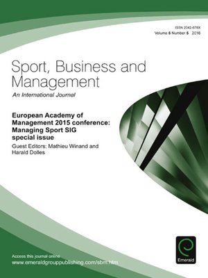 cover image of Sport, Business and Management: An International Journal, Volume 6, Issue 5